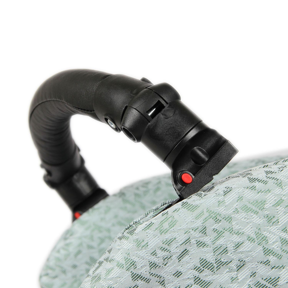 Коляска 2в1 Indigo MIO mi 03 (шалфей кожа+зеленый узор)