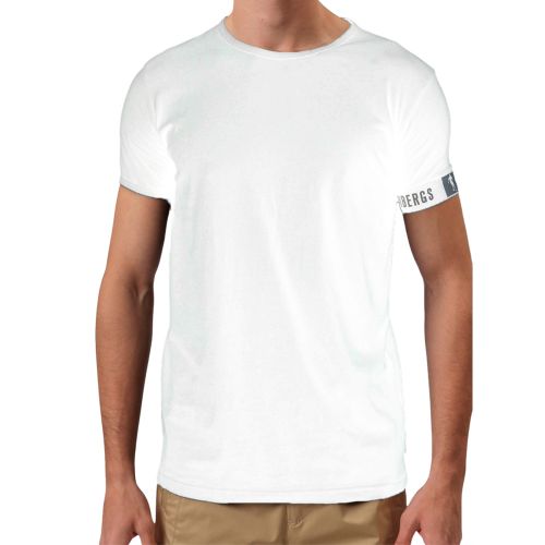 Мужская футболка белая с круглым вырезом Bikkembergs NEW PUPINO BKK42UTS17SI