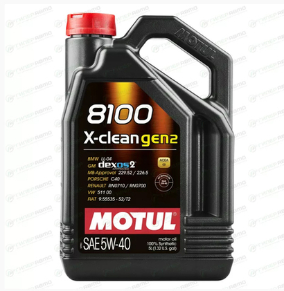 Масло Motul 8100 X-clean 5W40 SM/CF (5л) синтетика