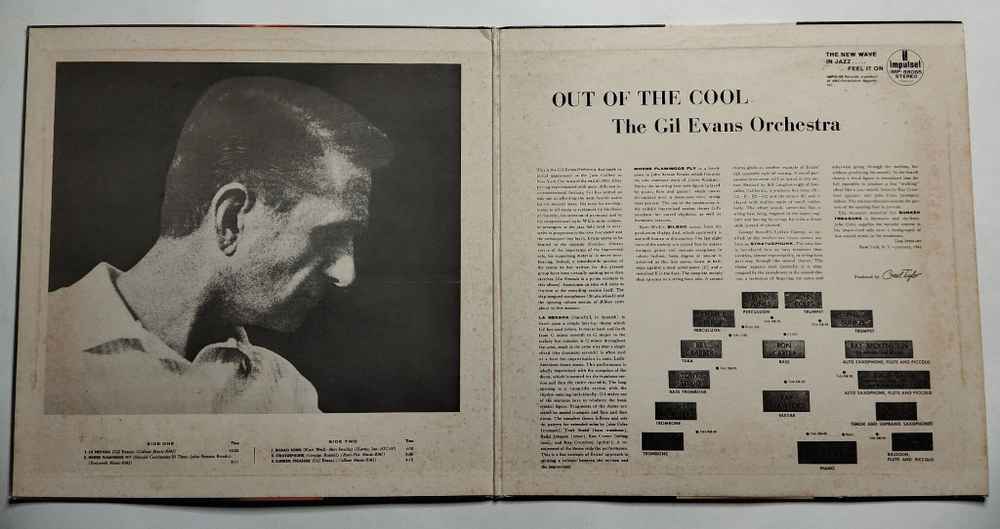 Винтажная виниловая пластинка LP The Gil Evans Orchestra Out Of The Cool (Japan 1974)
