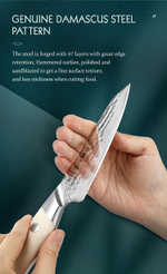 Кухонный нож Hezhen B38H Utility нож 5 дюймов клинок 67 Layers Damascus рукоять G10, длина лезвия 13,2 см