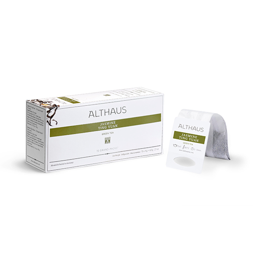Althaus Grand Pack Jasmine Ting Yuan зеленый чай в пакетиках, 15 шт