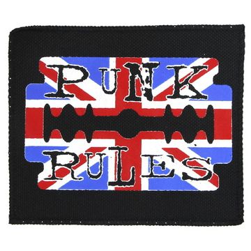 Нашивка Punk Rules лезвие (90X115)