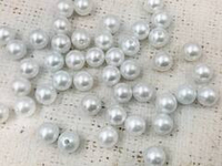 Бусины пришивные под жемчуг, d 18 мм, 50 гр, белый