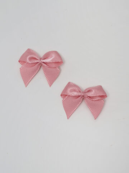 Бантик пришивной декоративный пудрово-розовый 2 см