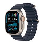 Умные часы Apple Watch Ultra 2 (2024) GPS + Cellular, 49mm, Natural Titanium Case with Navy Ocean Band, (Темно-синий)