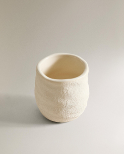Zara Home стакан для ванной комнаты, керамика, экрю