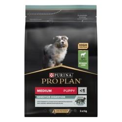 Pro plan opti digest medium сухой корм для щенков средних пород при чувствительном пищеварении с ягненком - 3 кг