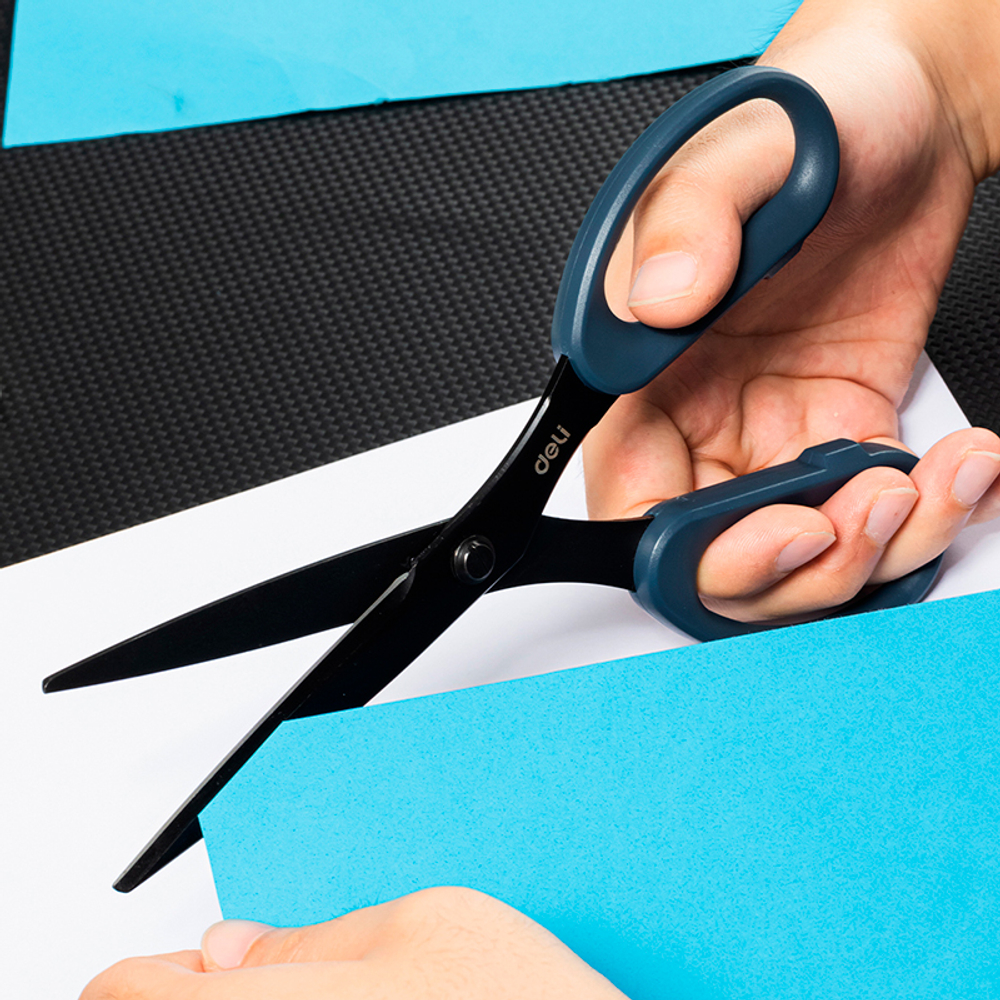 Ножницы DELI "Ergo", 175 мм, нержавеющая сталь, пластиковые ручки, ассорти