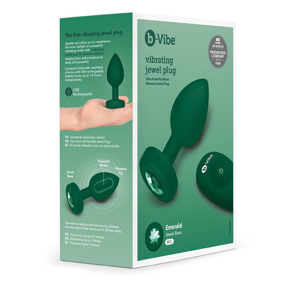 b-Vibe Jewel Plug M/L - Анальная пробка