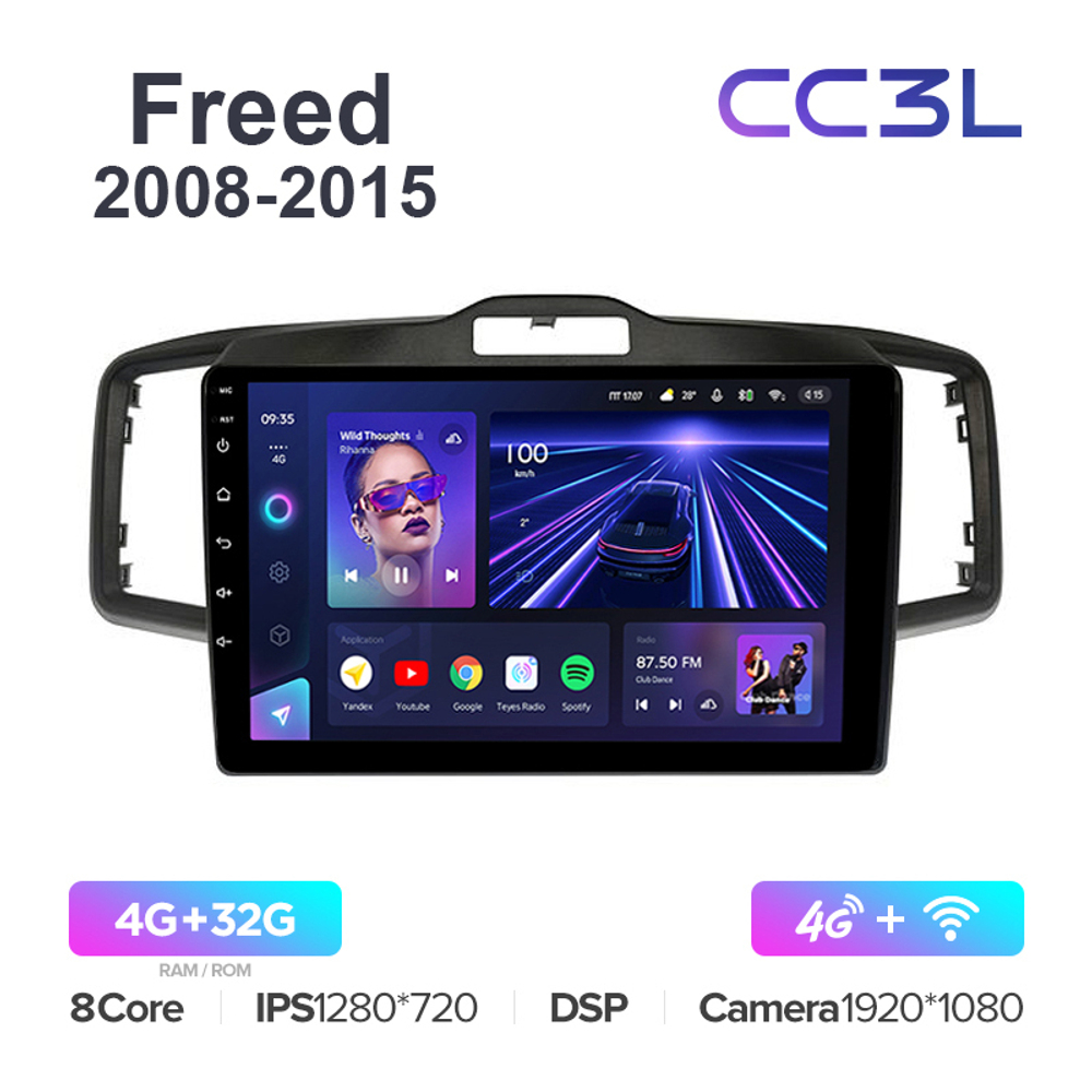 Teyes CC3L 10,2"для Honda Freed  2008-2015