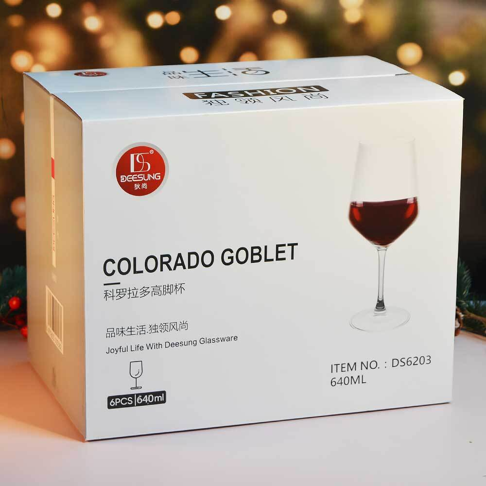 Набор фужеров 6шт 615мл, h24,7см, d8,5см, DS6203