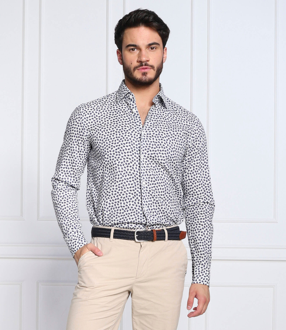 льняная рубашка c-hal-kent-c1-223 BOSS BLACK - белый(50474169)