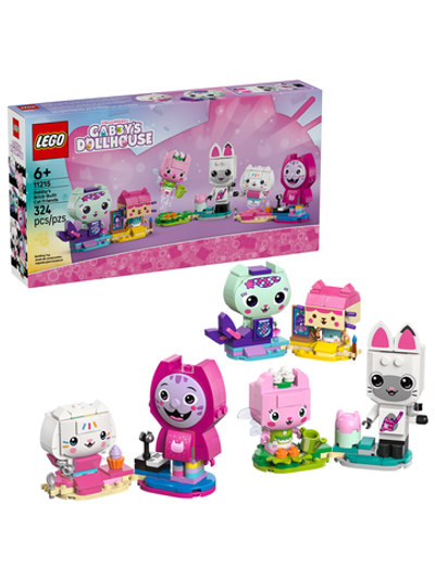Конструктор LEGO Gabby's Dollhouse Друзья-кошки кирпичной сборки Гэбби 11215 | LEGO Gabby's Cat Friends 324 детали | 6+