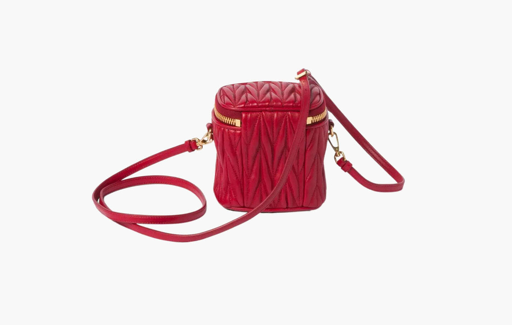 Сумка Miu Miu Matelassé Nappa Leather Micro Bag "Red"