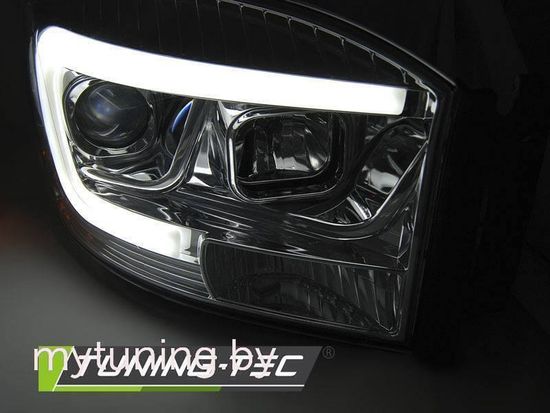 Передние фары TUBE LIGHT CHROME для Dodge Ram 06-08