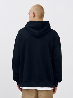 Худи зип с начесом (черный)