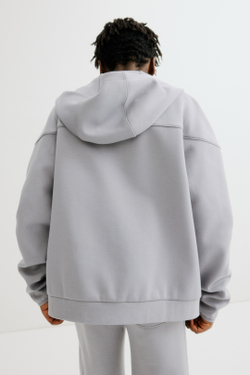 H&M Спортивная толстовка DryMove™ с капюшоном и застежкой-молнией, серый