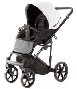 Детская коляска Adamex Locco Light Deluxe 2 в 1 LL-SA01 (БЕЛ.КОЖА)