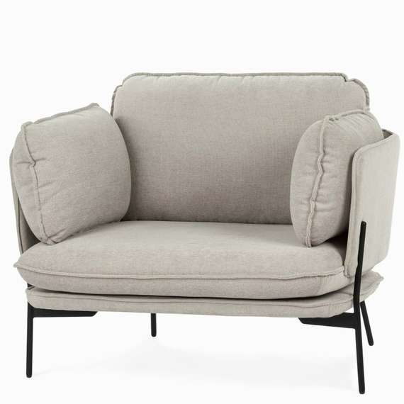 Кресло Sussex светло-серое