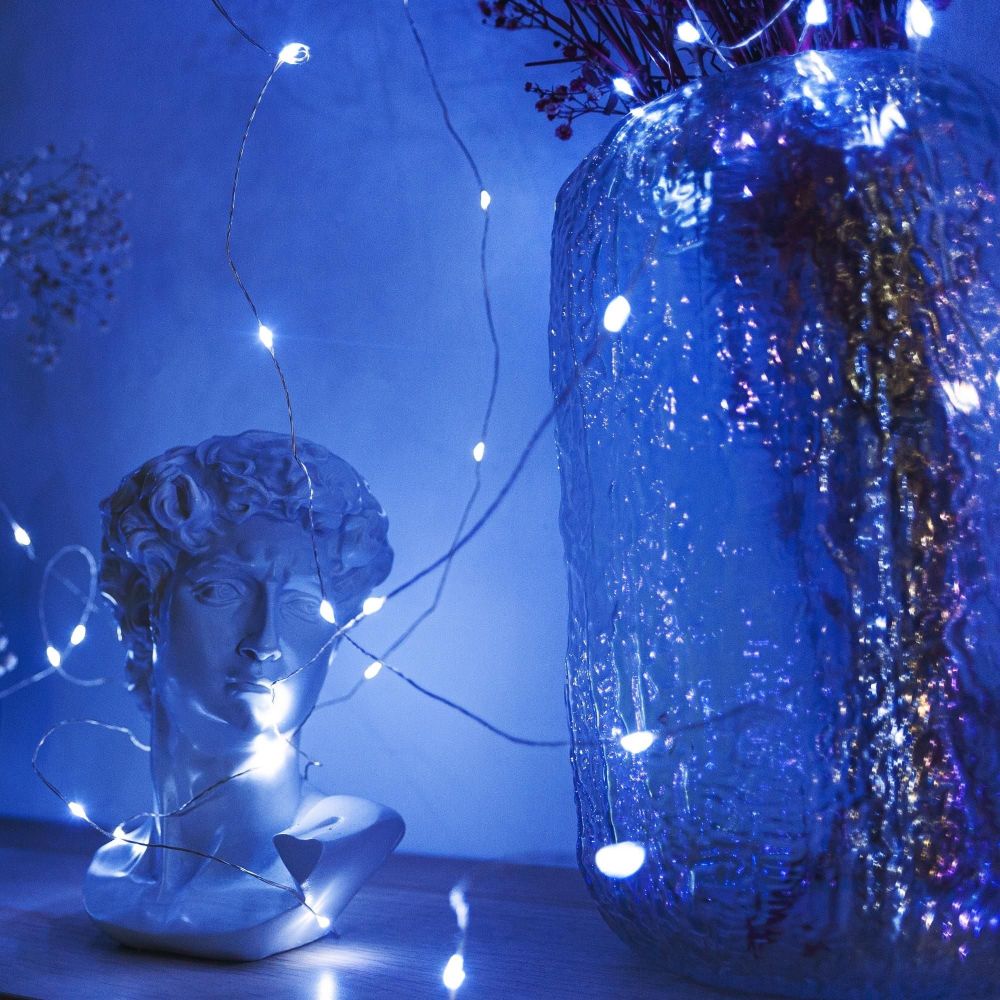 ULD-S10000-1000-DTA-RC WHITE IP44 DEW Гирлянда светодиодная Роса. 100м. 1000 светодиодов. Белый свет. Пульт ДУ в-к. Провод прозрачный. ТМ Uniel