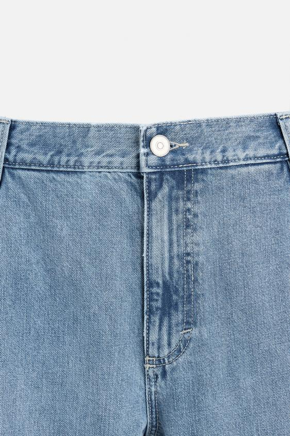 ZARA ДЖИНСЫ STRAIGHT ДЛИНОЙ ДО ЩИКОЛОТКИ, ВЫЦВЕТШИЙ СИНИЙ