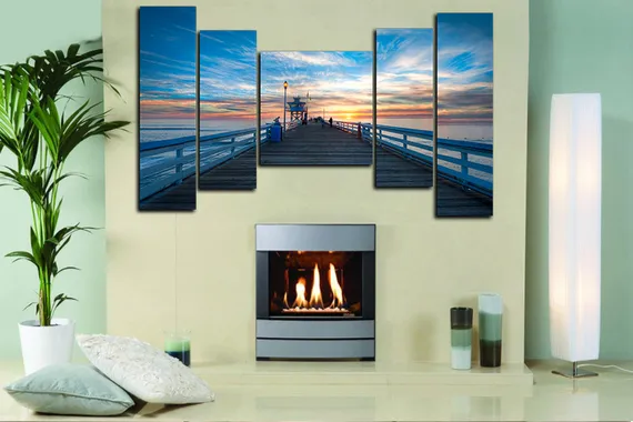 Модульная картина "Морская набережная"