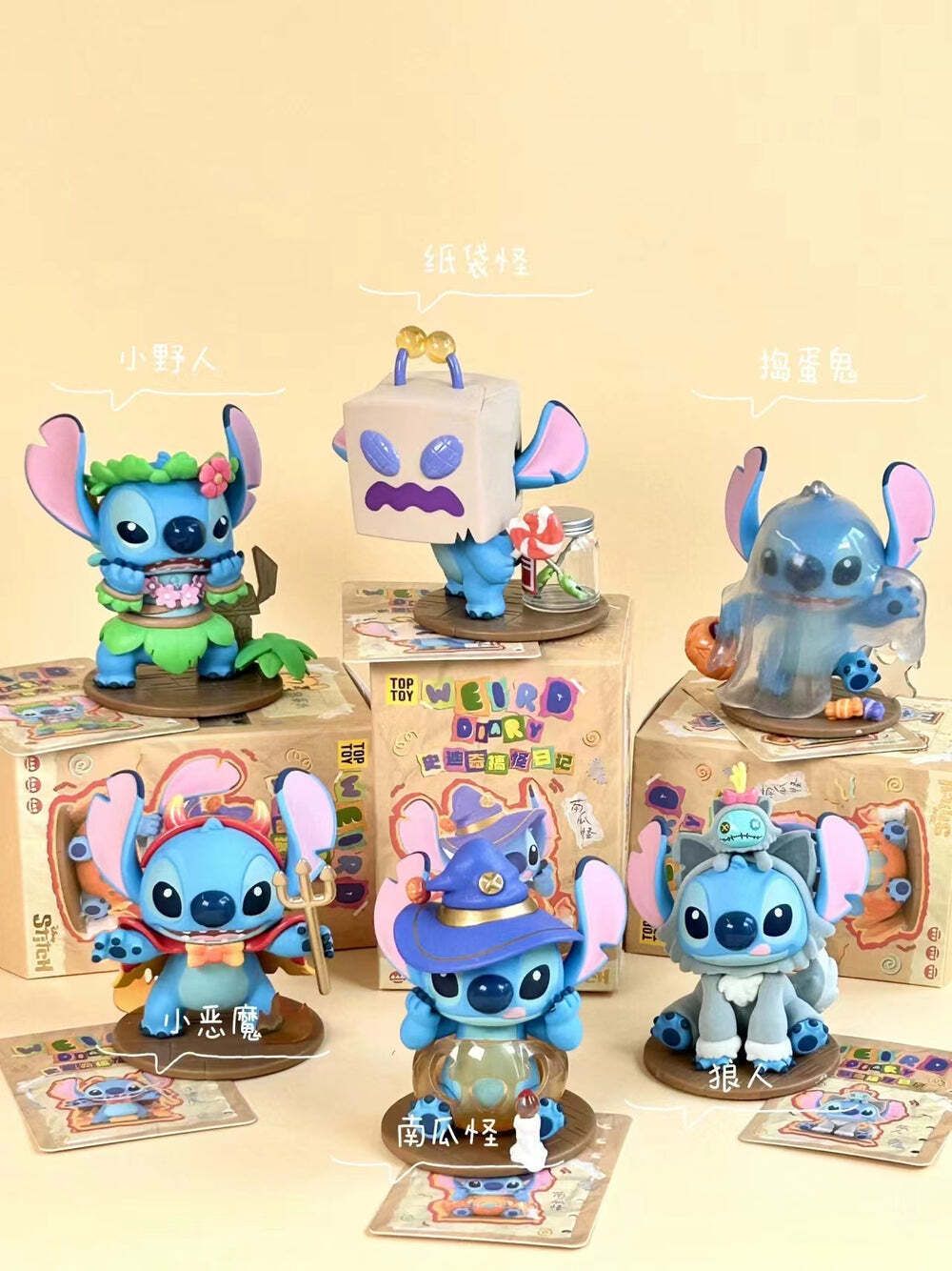 Рандомная фигурка Blind Box TOPTOY Disney Stitch Weird Diary 2.0