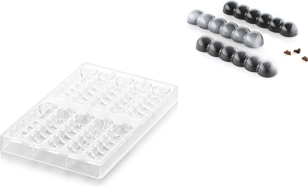 Форма для запекания Silikomart Forma do czekoladek Bolla z tritanu, овальная, пищевой пластик, 11,5 2,5 см