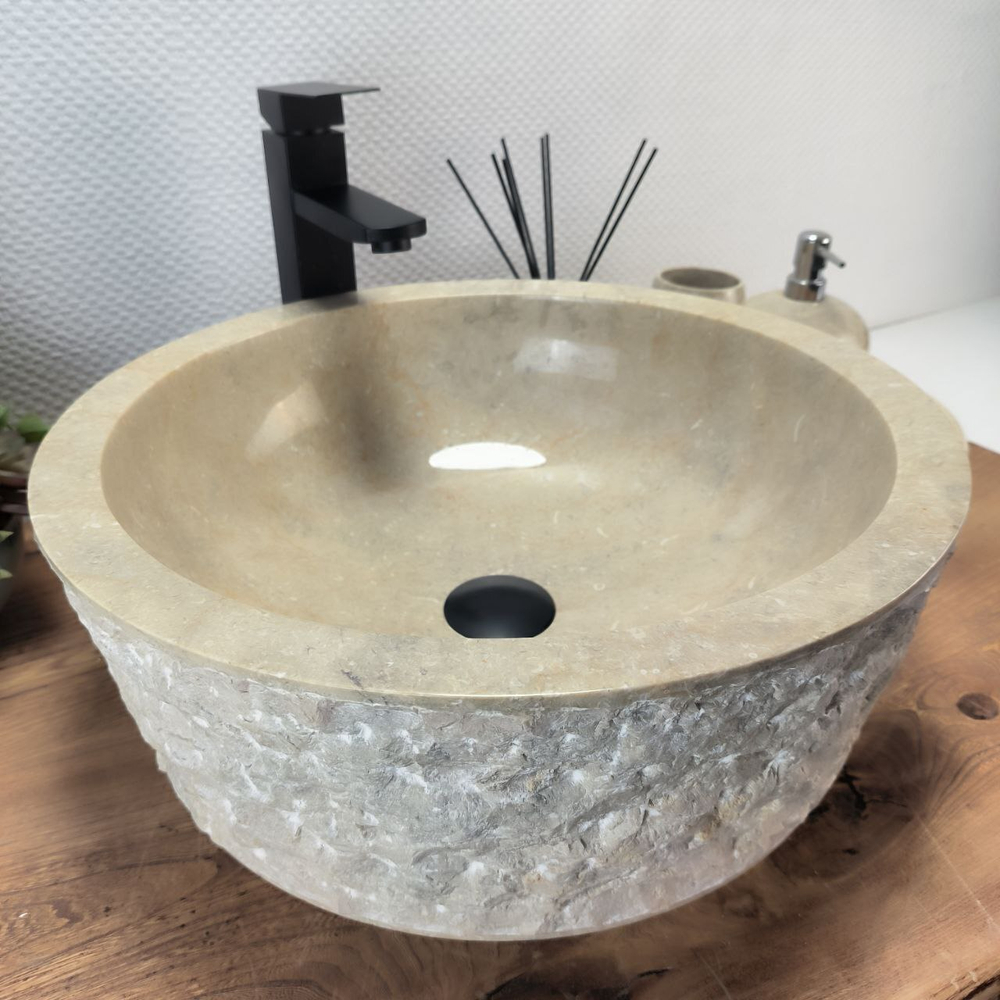 Раковина из мрамора Drum Cream Marmo DM-62851 45*45*16 105