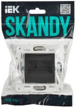 SKANDY Розетка компьютерная двойная RJ45 кат.5E SK-K03T титан IEK