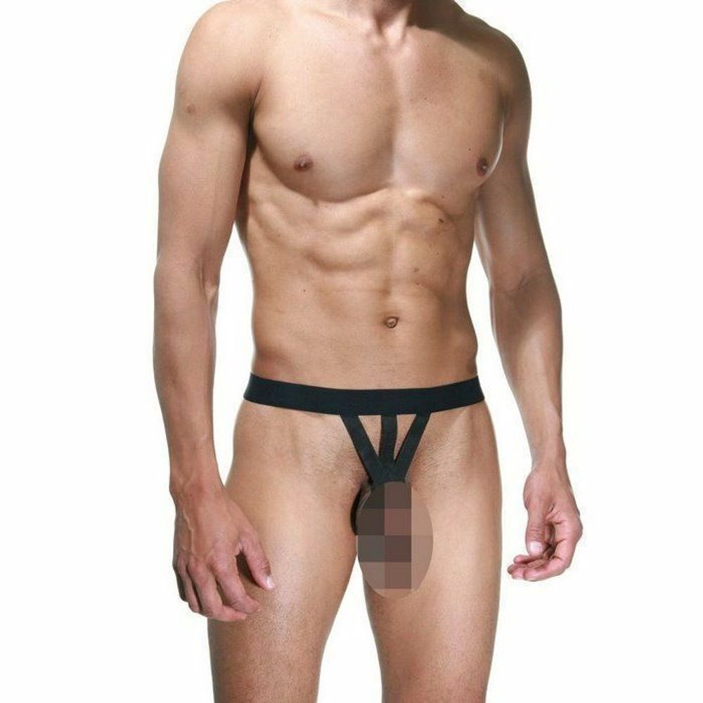 Мужские трусы стринги черные La Blinque LB15381