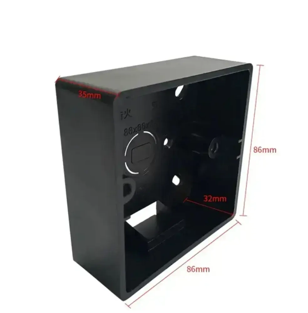 Монтажная коробка наружная для терморегулятора чёрная.