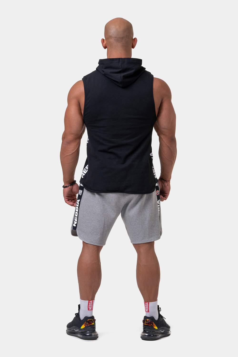 Мужская майка c капюшоном Nebbia Legend-approved hoodie tank top 191 BK