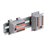 Блок распределительный, зажим push-in, 6 точек подключения 2,5 кв.мм, серый