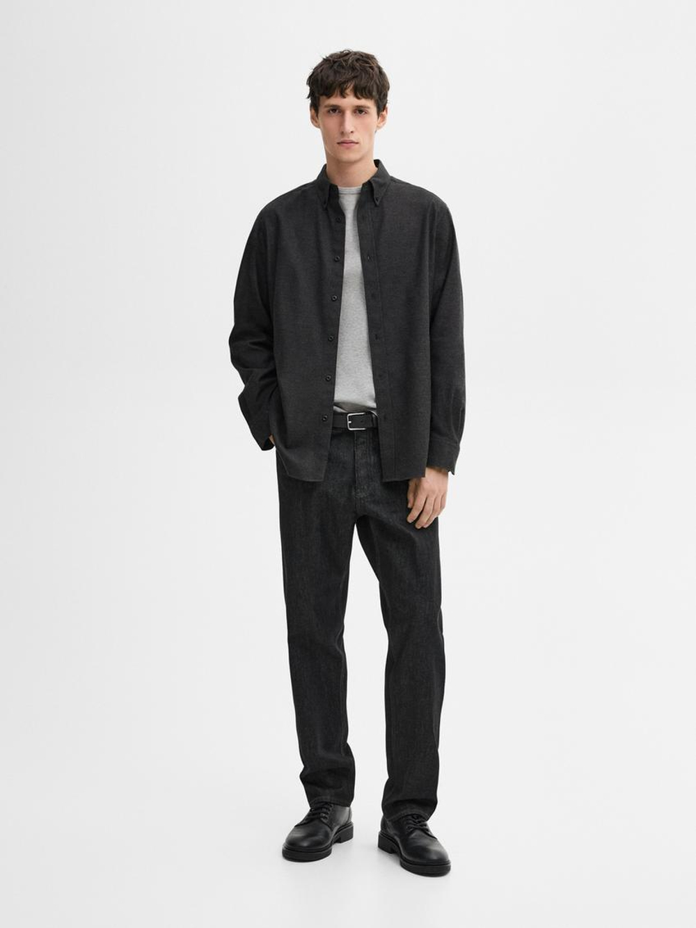 Massimo Dutti Рубашка из 100% хлопка, серый