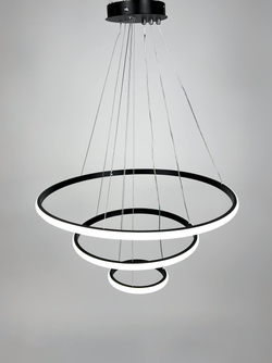 Люстра подвесная светодиодная Lanbos 58098, 70 Вт LED, черная