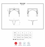 Ажурный пояс для чулок с фигурными пажами (Размер: S-M) (Цвет: черный)