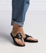 кожаное вьетнамки miller TORY BURCH - черный(90582)