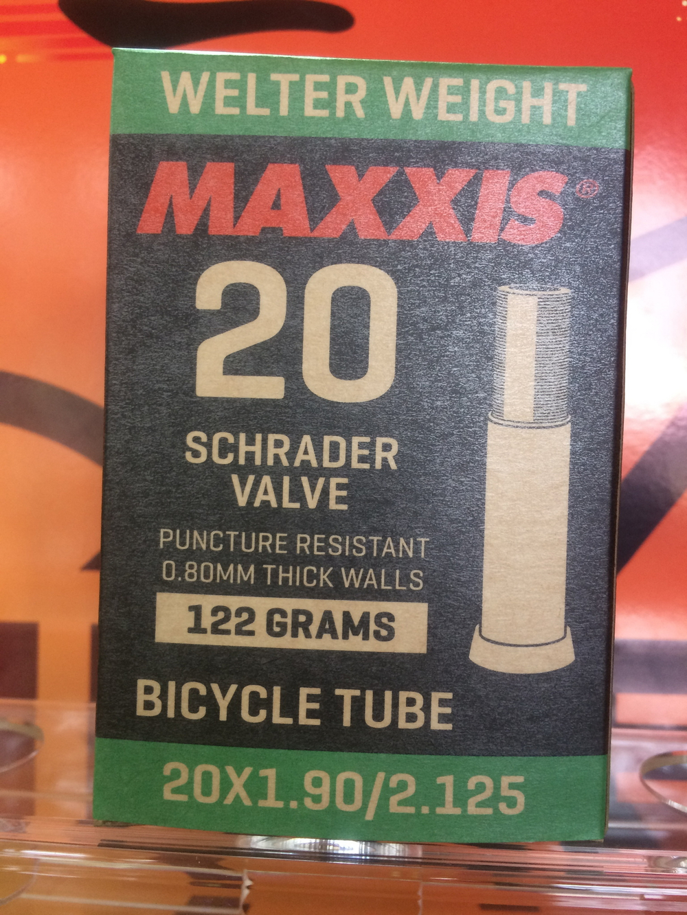Камера Maxxis Welter Weight 20x1.90/2.125 0.9 мм авто нип. (IB29513000) Тайвань