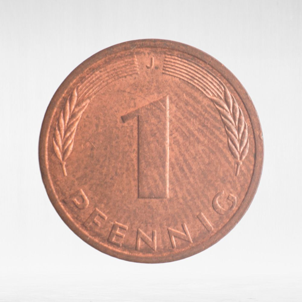 Germany, 1 Pfennig, 1988, (Hamburg Mint - "J"), VF
