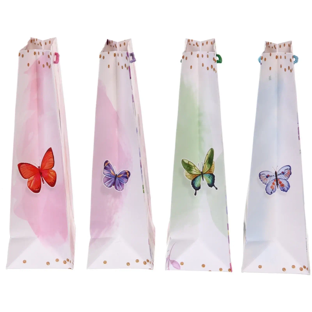Пакет подарочный «Бабочки» 26*32*10 см, микс