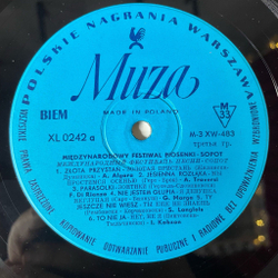 Винтажная виниловая пластинка LP International Festival Of Song Sopot Polish Hits (Польша 1973)