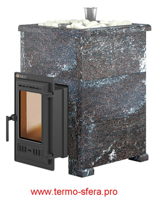 Печь для бани Эверест "Steam Master 18 ЧУГУН" Амфиболит, S-40