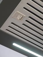 Вытяжка кухонная MACBI Perfa-60G-baf (GREY) серый, D150мм, 1200м3/ч, полновстраиваемая, мотор 230Ватт, стекло 60см, сенсорное управление + управление жестами