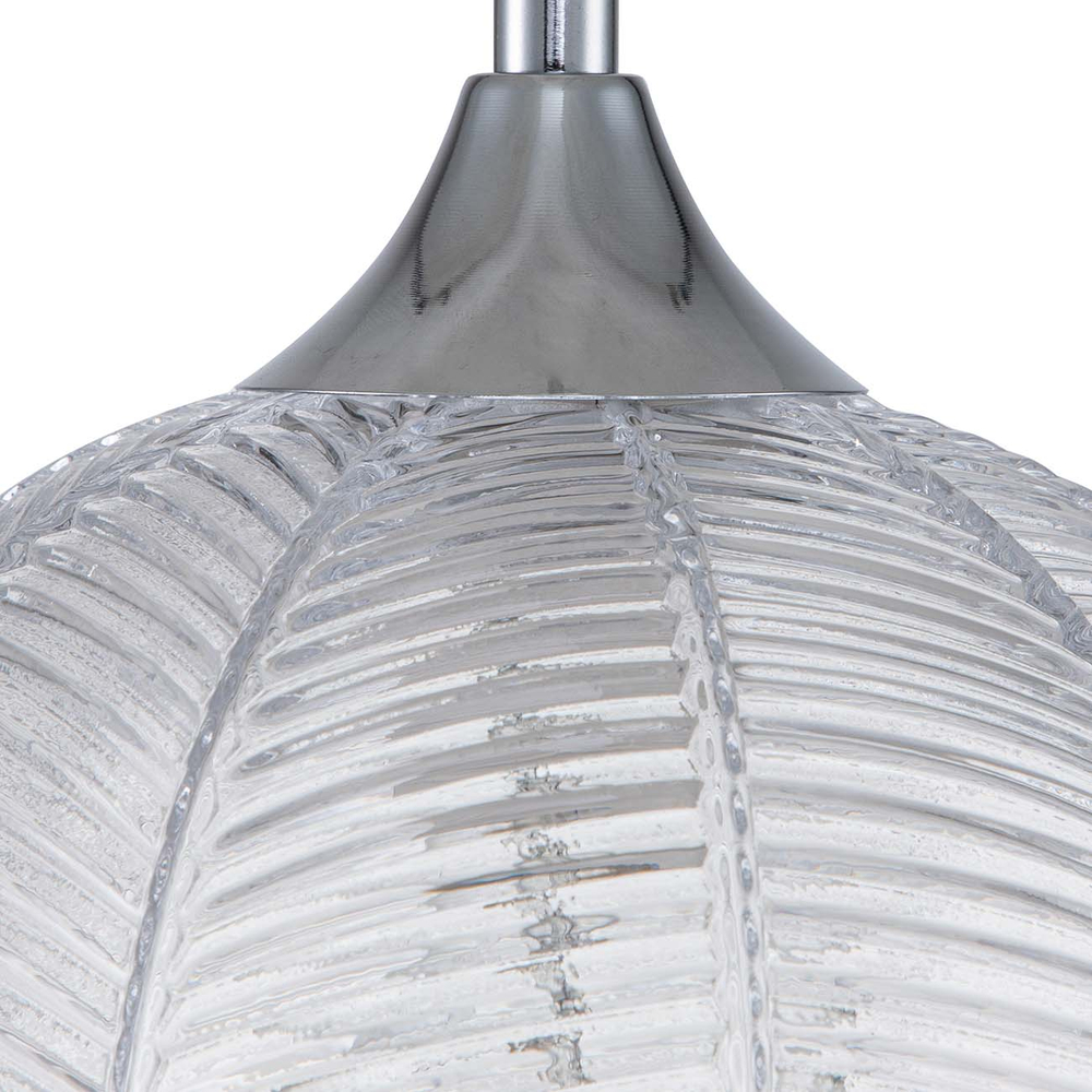 Подвесной светильник 1х40Вт E27, металл/стекло, прозрачный