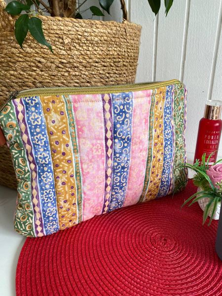 РОЗОВО-ГОЛУБАЯ КАЙМА, 100% хлопок, Handmade Fabrics 3