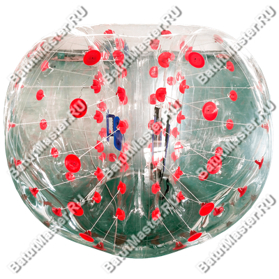 Бампербол ТПУ, диаметр 1 м, с красными держателями