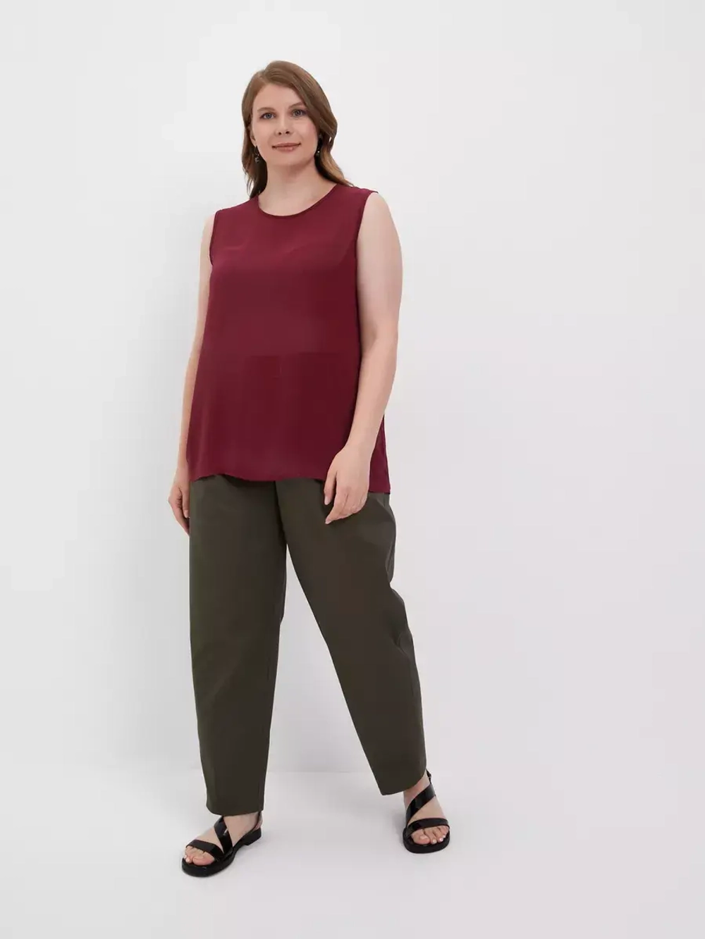 Майка, топ под пиджак однотонная