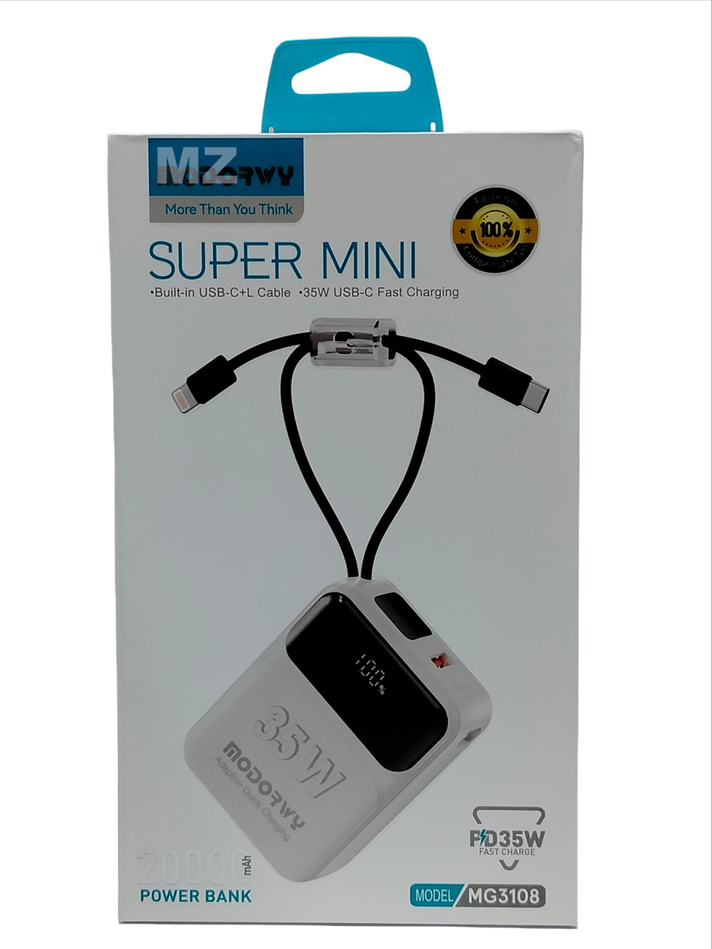Повербанк (PowerBank) 20000mAh портативный цифровой Super mini MG3108